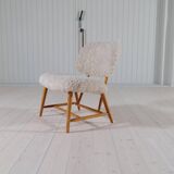 "Teve" Modern Mid-Century Chair in Lambskin/Shearling by Alf Svensson, Sweden, 1955