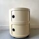 Componibili XL bedside table in cream by A. Castelli for Kartell, design 1970.