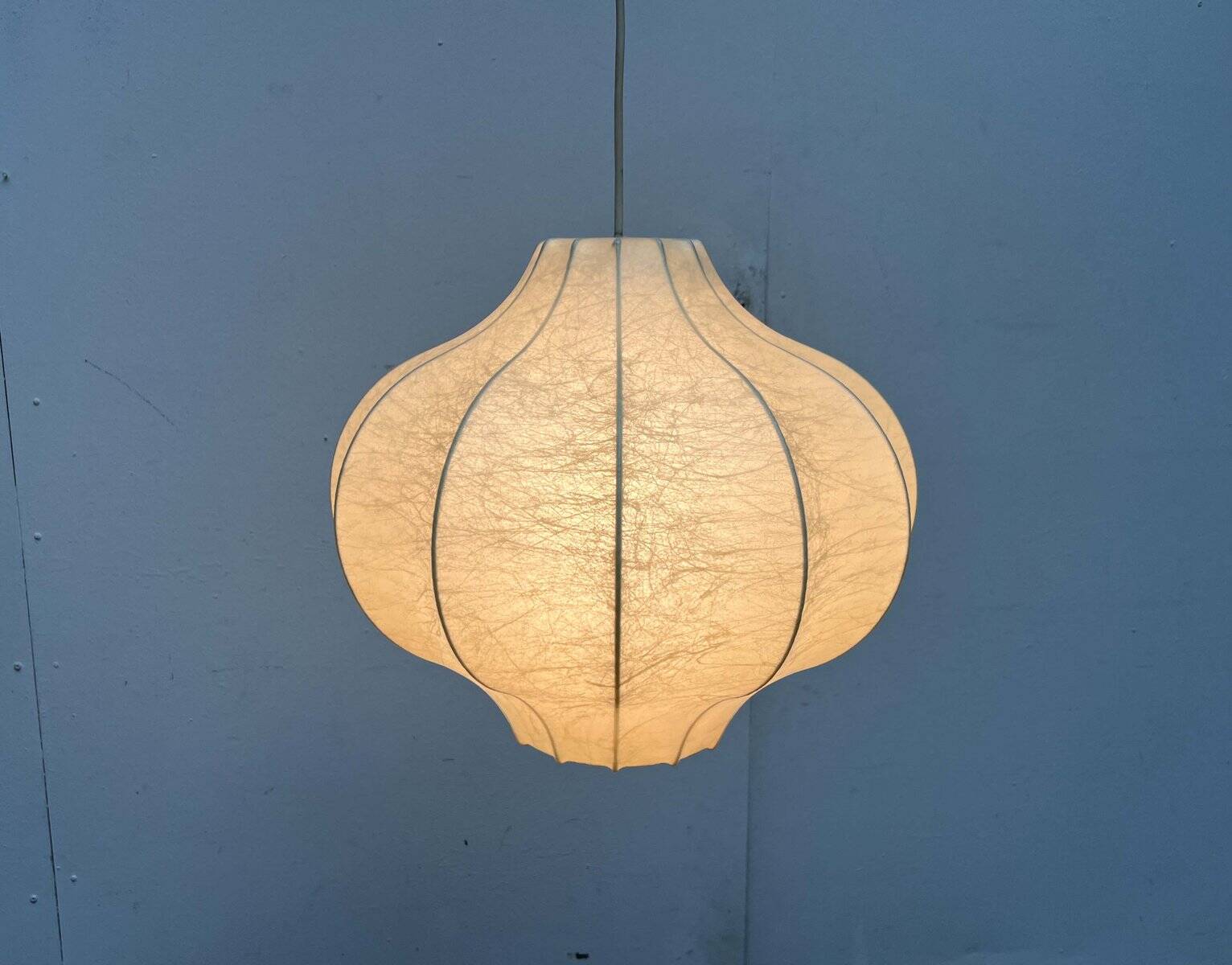 Modern mid-century Cocoon pendant lamp by Friedel Wauer for Goldkant Leuchten, 1960s.