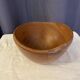 Salad bowl in bur walnut round shape honey color