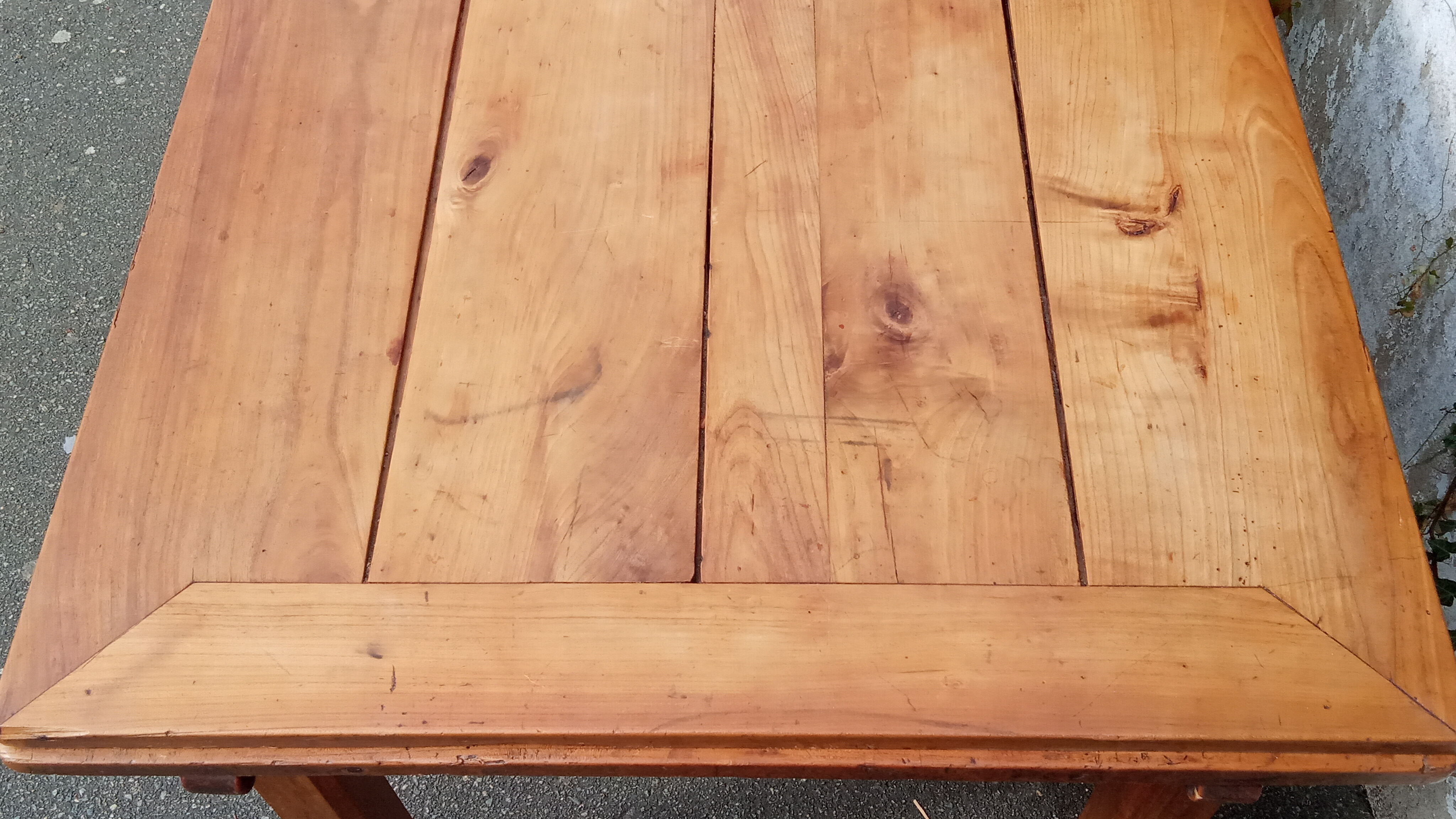 Elm farmhouse table with extensions 6/12 people