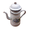 Cafetière émaillée motif fleurs