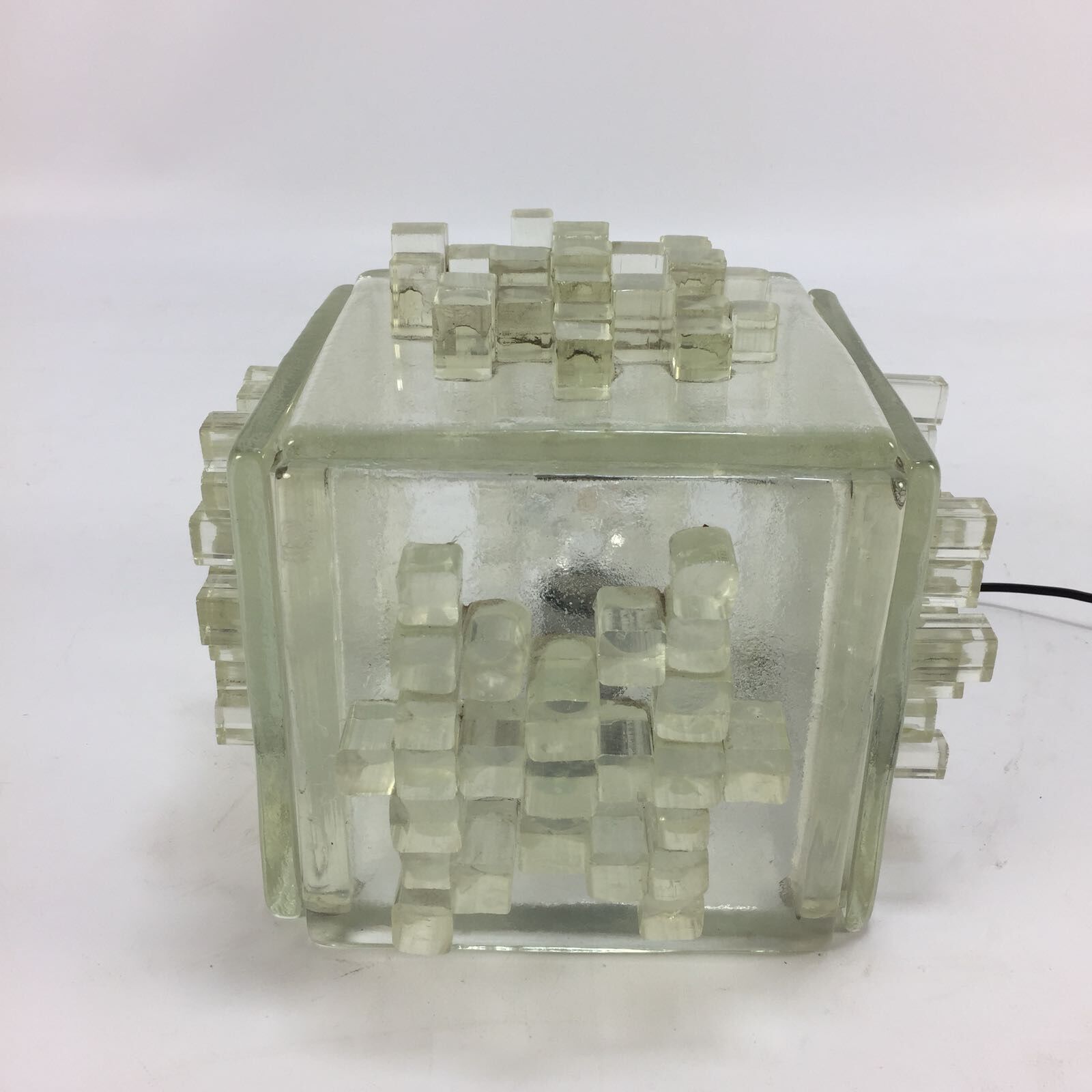 Italian Crystal "Apis" Table Lamp from Poliarte, 1960s