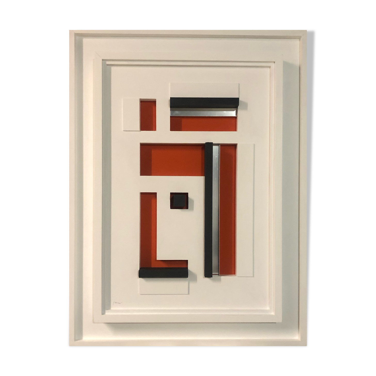 Geometric abstraction painting