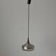 Crystal glass ceiling light with a metal frame and wood details, 1960s, Germany.