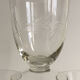 Set of 8 antique water glasses engraved on stand