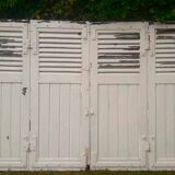 Shutters 4 leaves H148xW245cm (2) antique oak louvres pair 2