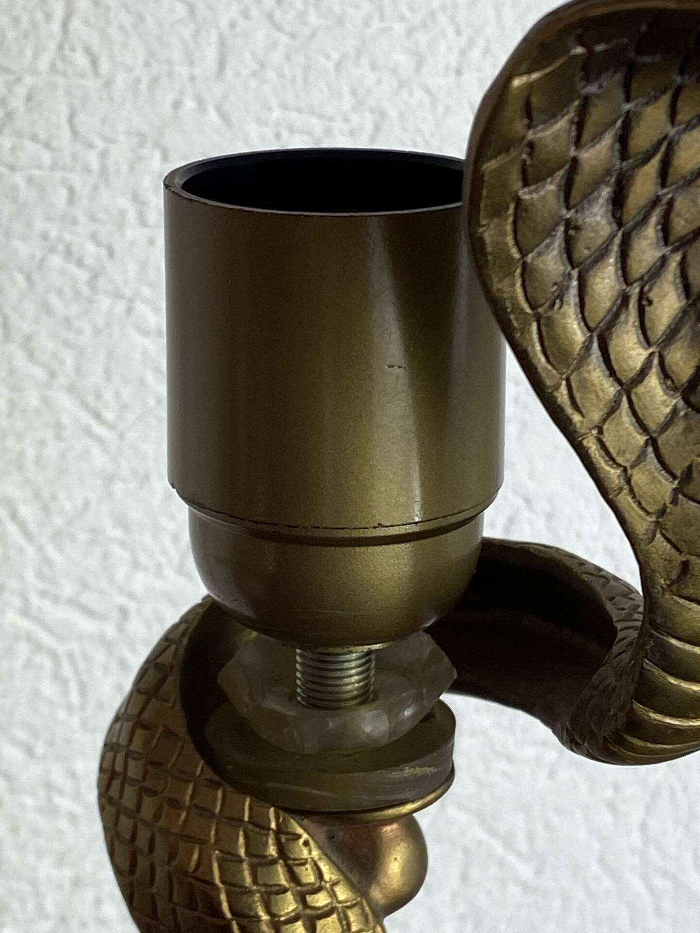 Lampe cobra en bronze 