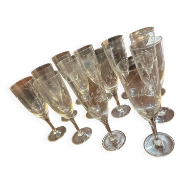 12 coupes en cristal