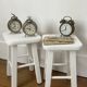 Paire de tabourets blancs