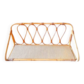 1960s rattan wall shelf