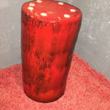 Red ceramic vase