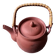 Terracotta and rattan teapot