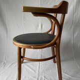 Old baumann curved wood armchair