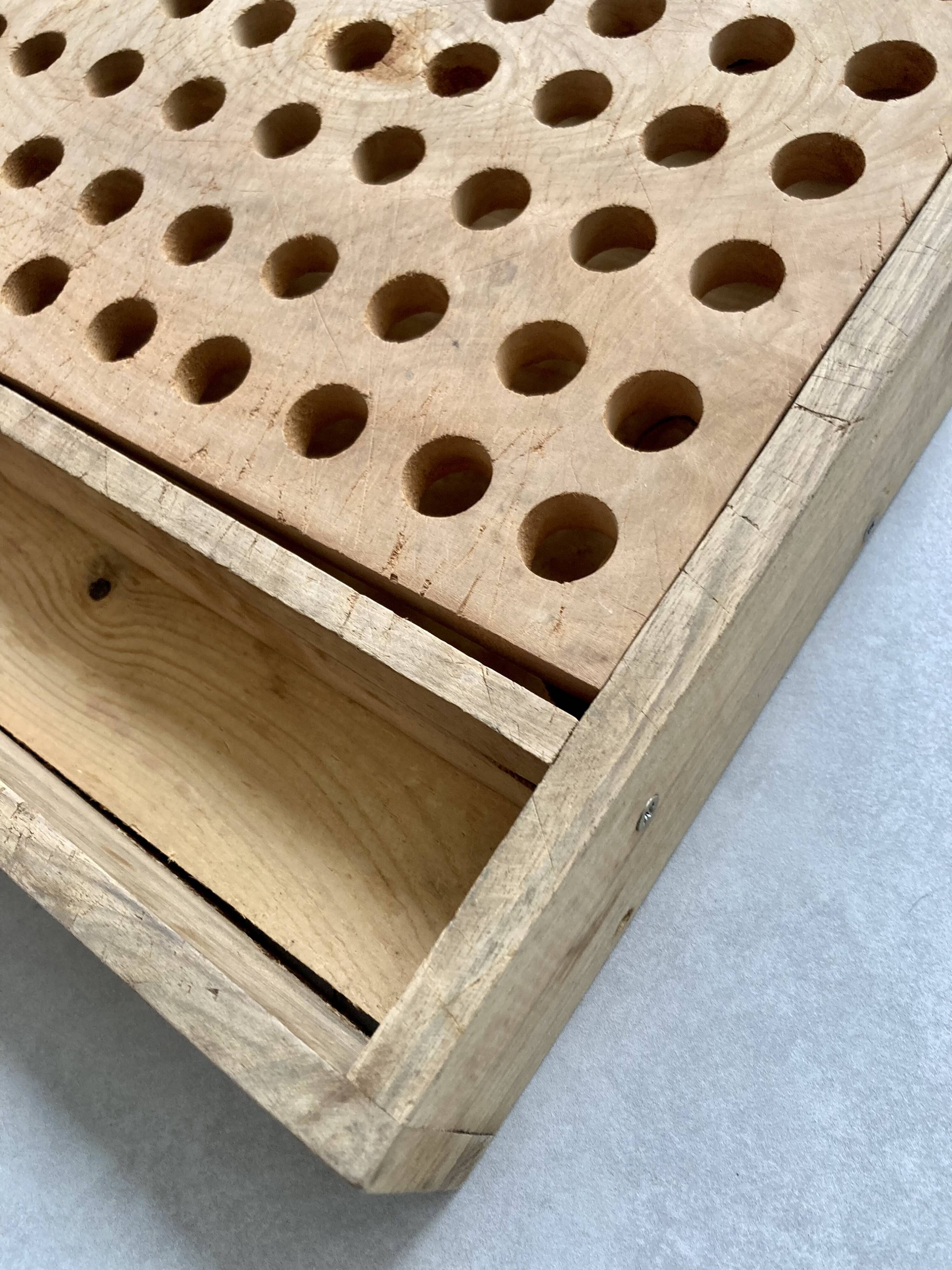 wooden storage box for tools