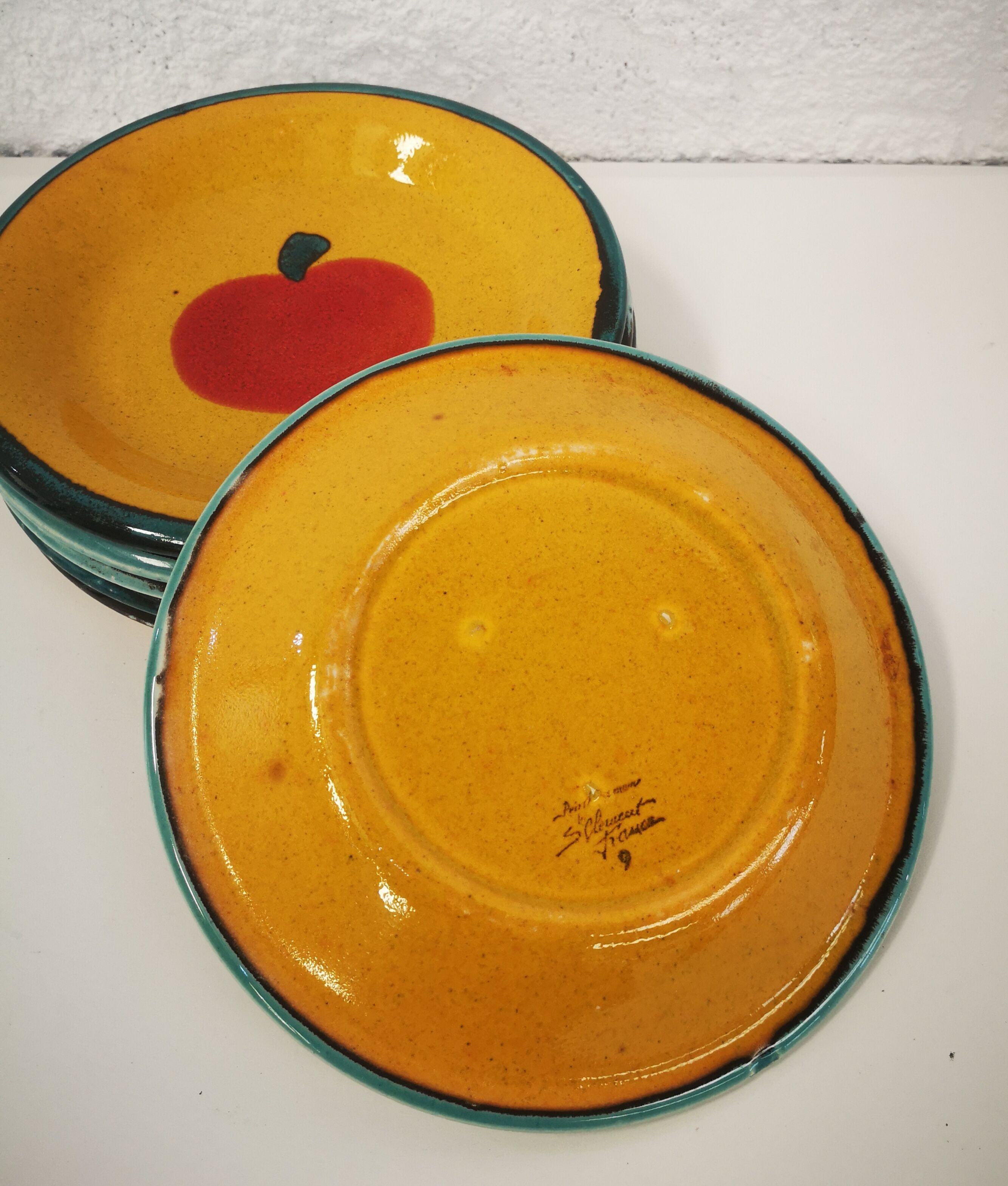 Pack of 6 plates dessert apple St Clement
