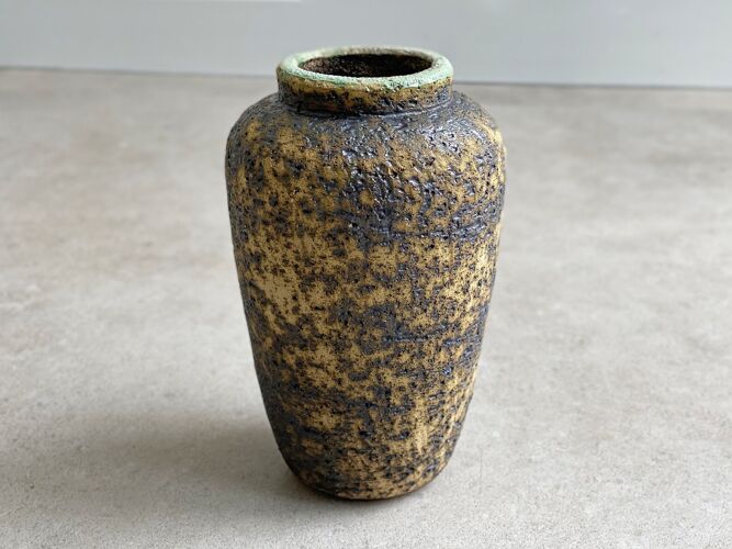 Vase vintage en céramique « Écorce de bouleau » Chamotte