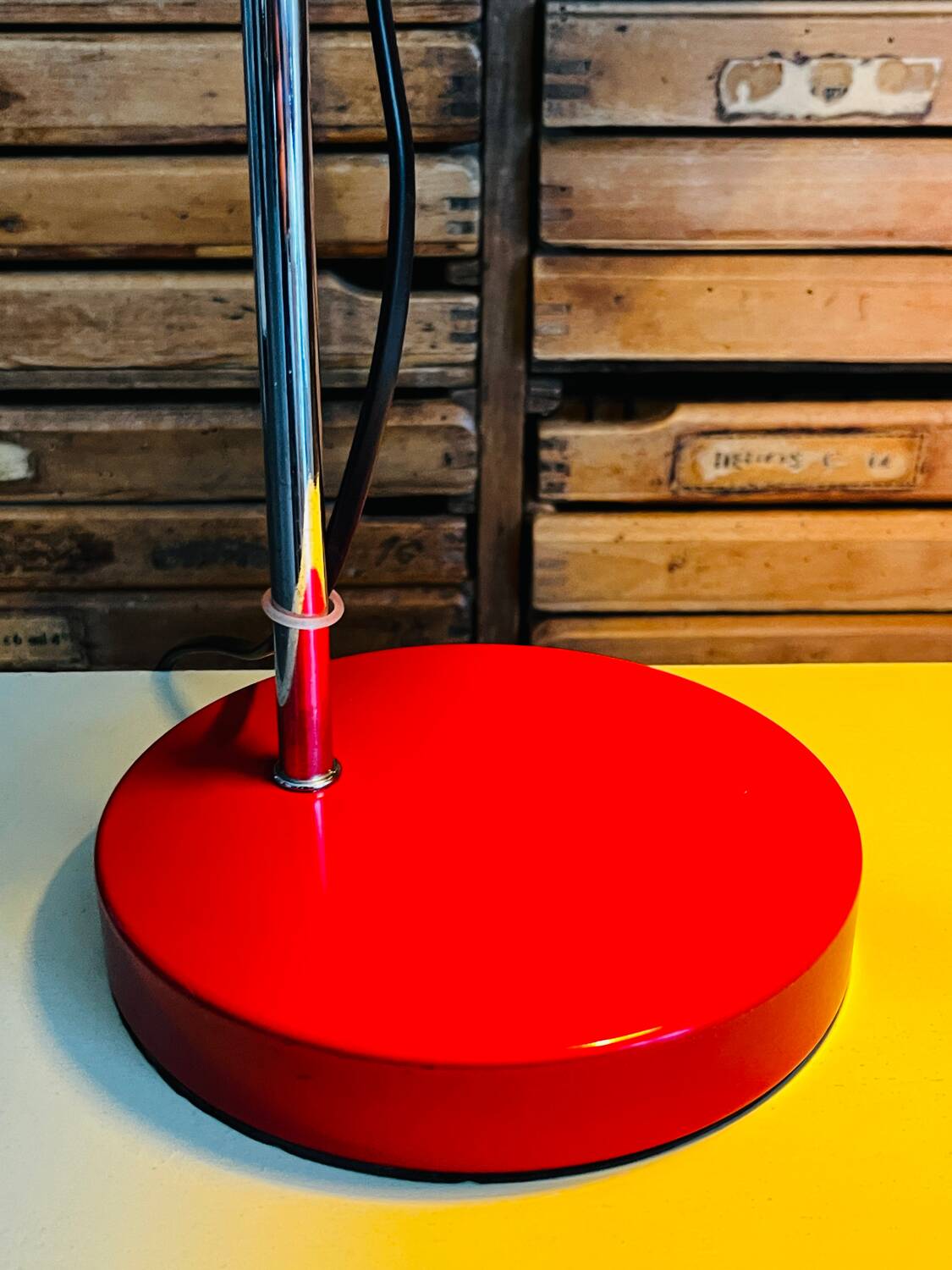 Vintage red table lamp