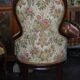 Louis Philippe period armchair with violin-shaped back in mahogany