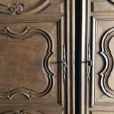 Pair of cupboard doors - Oak, late 18th century