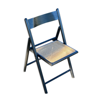 Folding chair cannage and wood