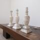 Mid-century white marble swedish table lamp