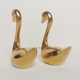 Two ducks made of solid brass