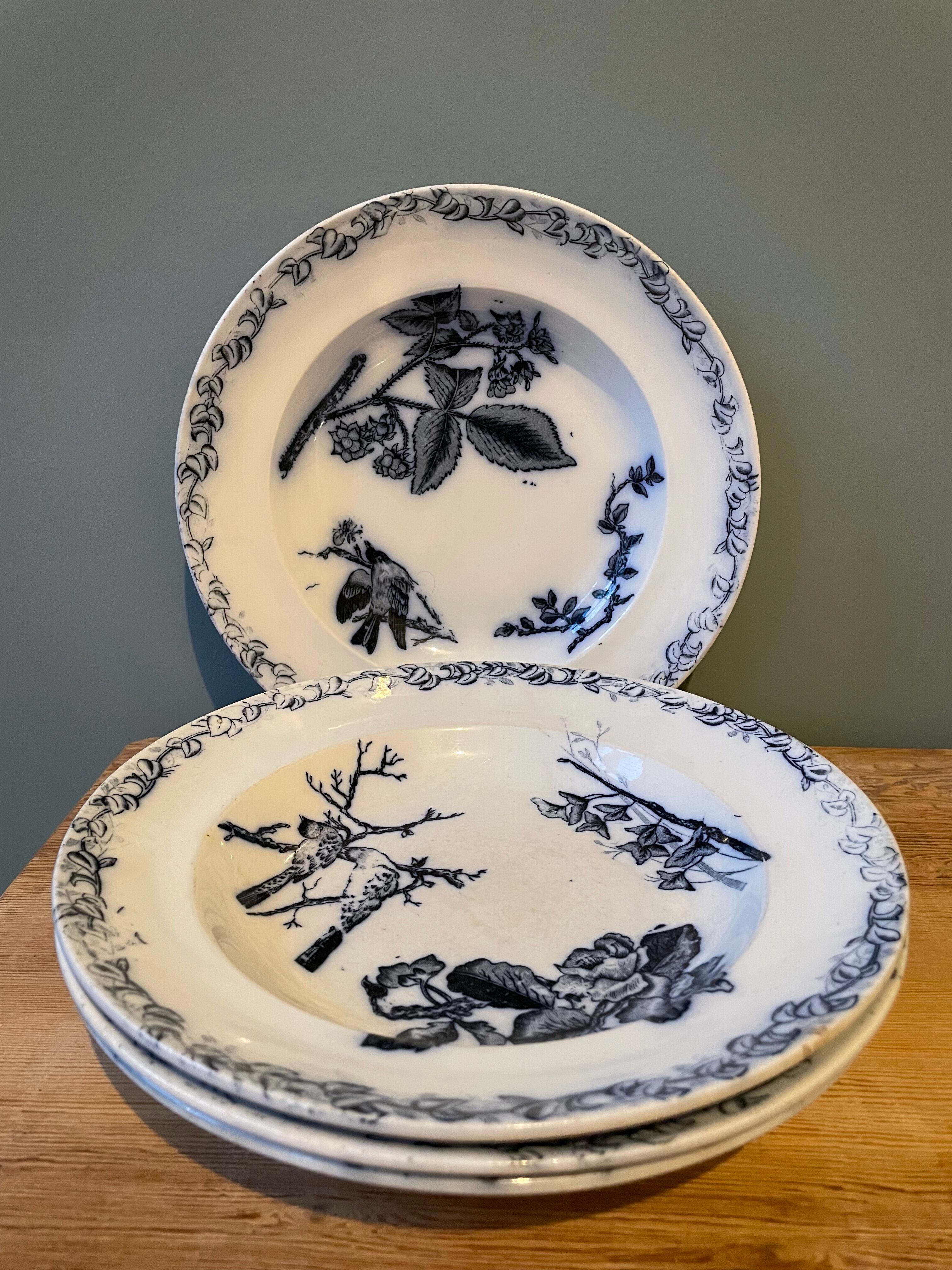 Set of 4 hollow plates Terre de Fer
