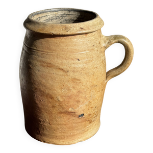 pot ovale en grès mat