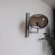 PAIR OF WALL LIGHTS BY SCIOLARI - VINTAGE SMOKED GLASS AND CHROME