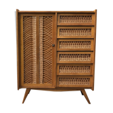 Chest of drawers in vintage rattan 60s