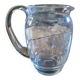 Engraved glass pitcher, foliage decoration, 1950s