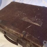 Small suitcase vintage wood and cardboard