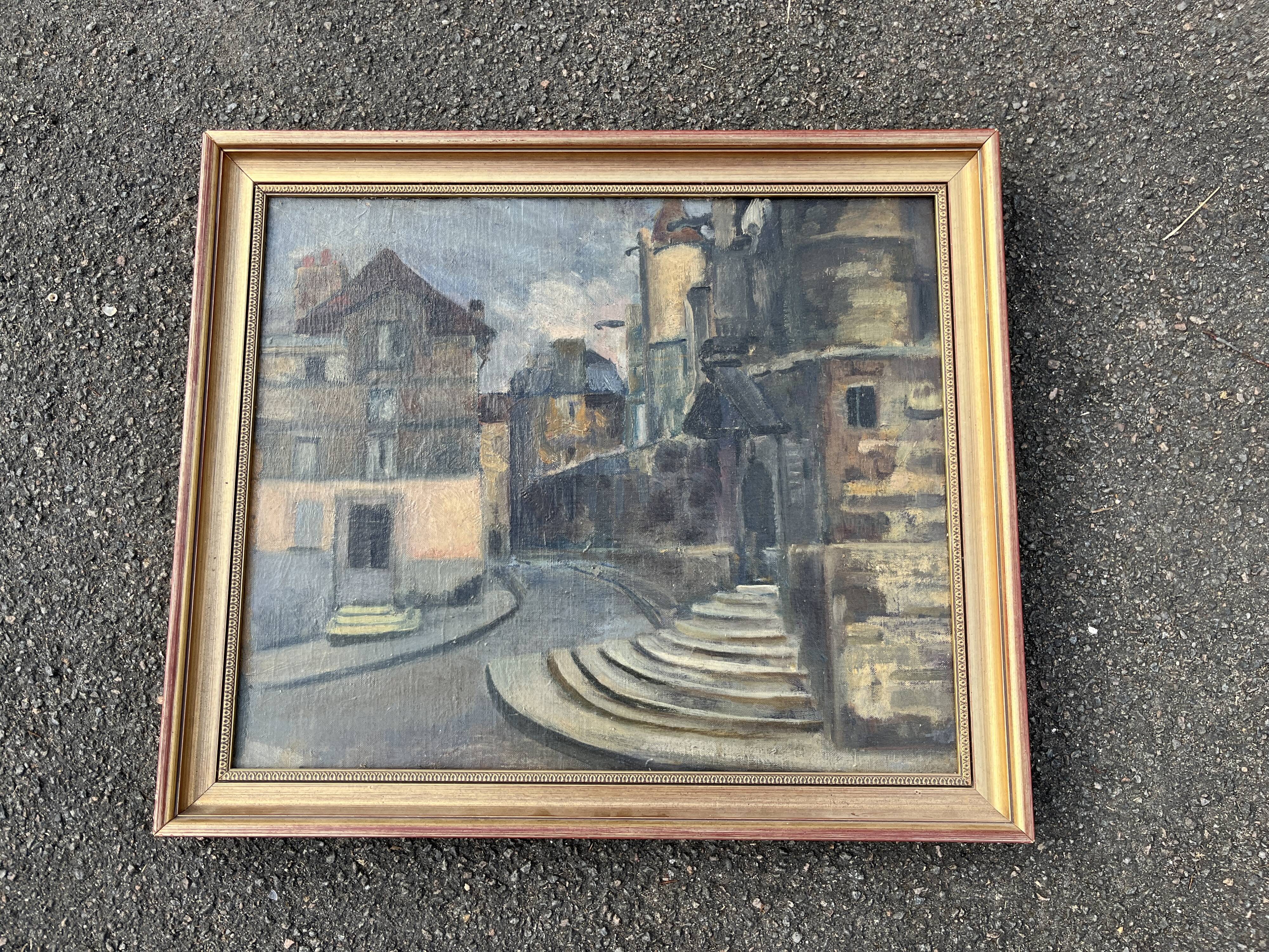 Painting Urban Scene, Post-Impressionist 1930-50