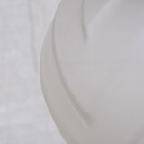 Geometric etched glass and metal art deco pendant light