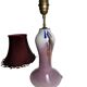 Clichy glass base table lamp with 20th-century lampshade
