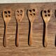 Slotted spatula, teak kitchen utensil L30 W8