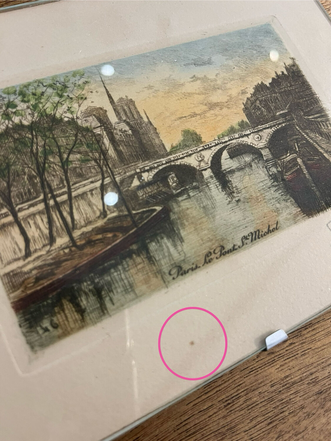 Set of 3 engravings from Paris, early 20th century, signed Gautier