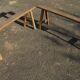 Pair of oak farmhouse benches 150 cm