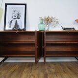 Scandian rosewood and metal sideboard