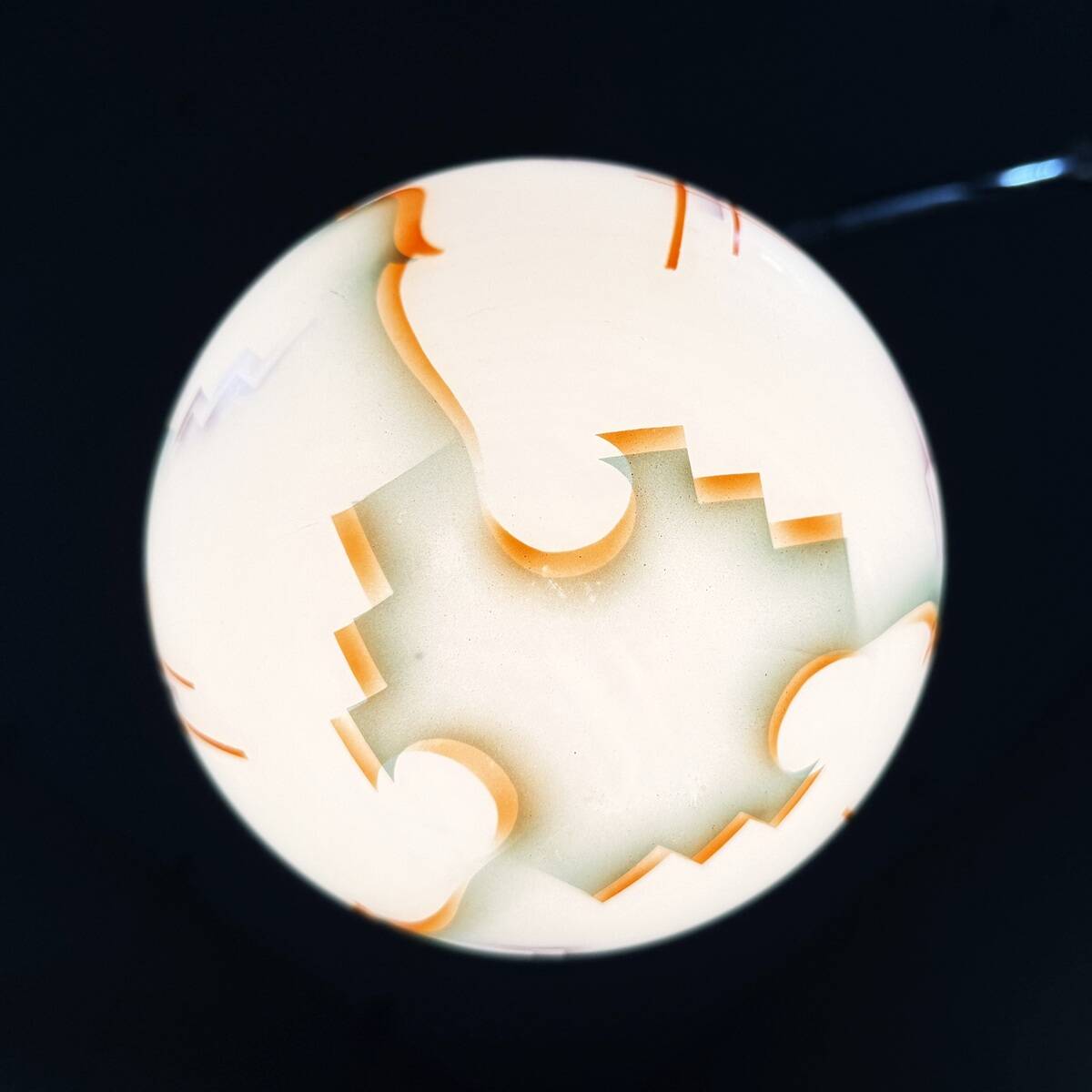 Suspension Art Déco en verre, années 1930