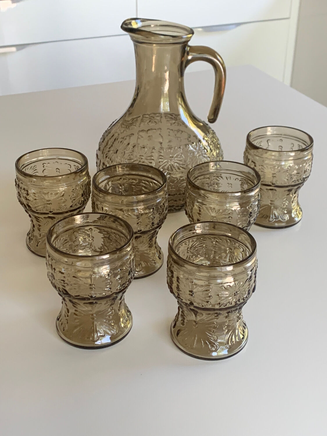 Vintage pitcher glasses