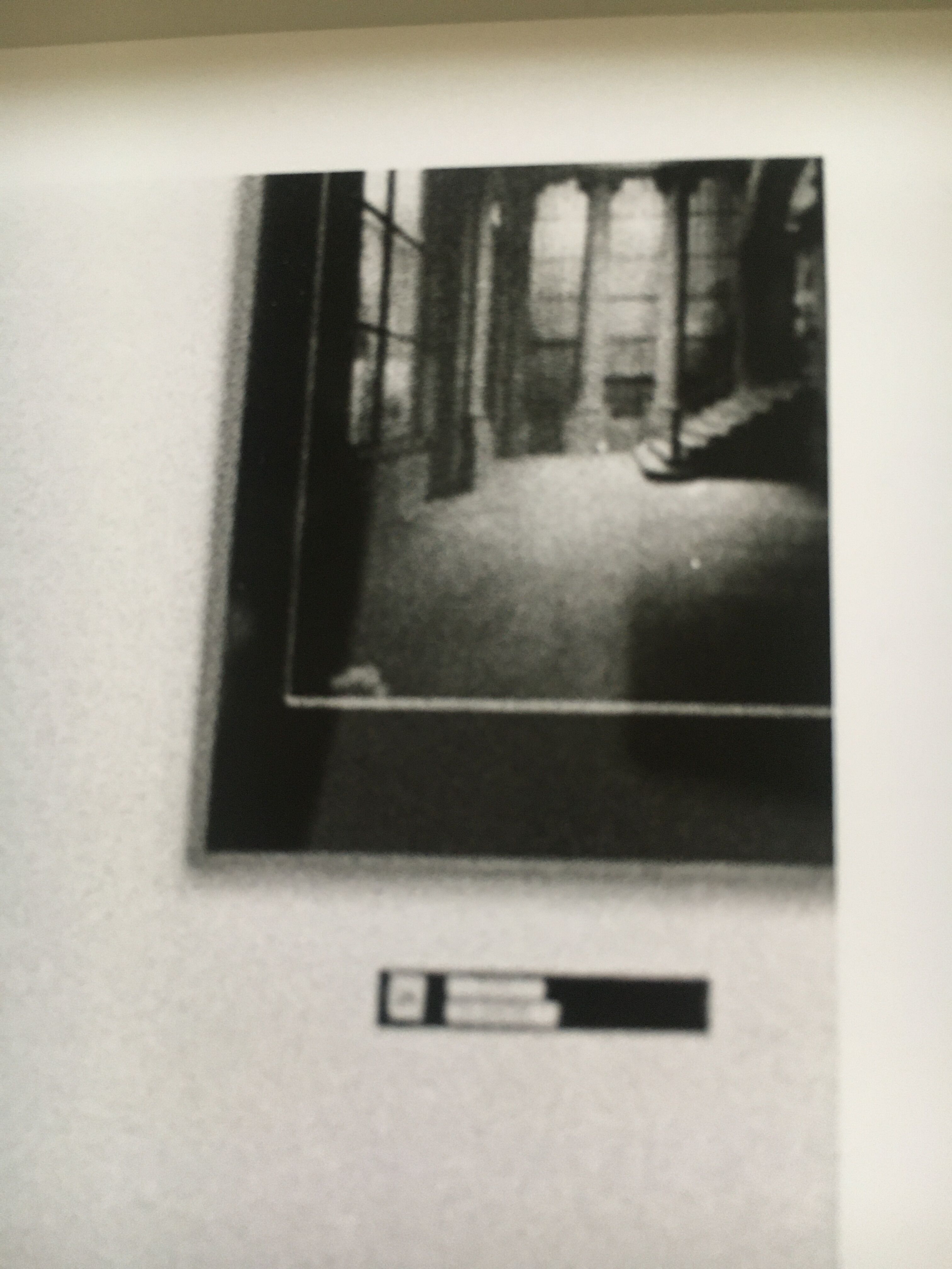 Black print and graphic bench. Museum, fashion 90s