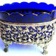 Small table jardiniere, cobalt blue crystal and napoleon iii gilded bronze support