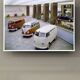 Tirage d’art, showroom Volkswagen, années 1960, couleurs originales