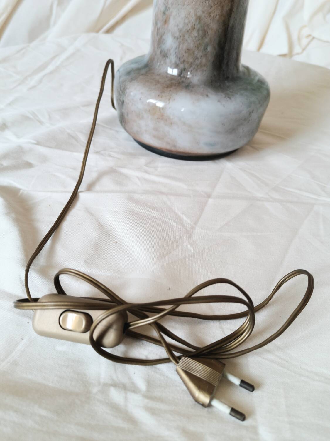Murano glass and brass lamp, 1970
