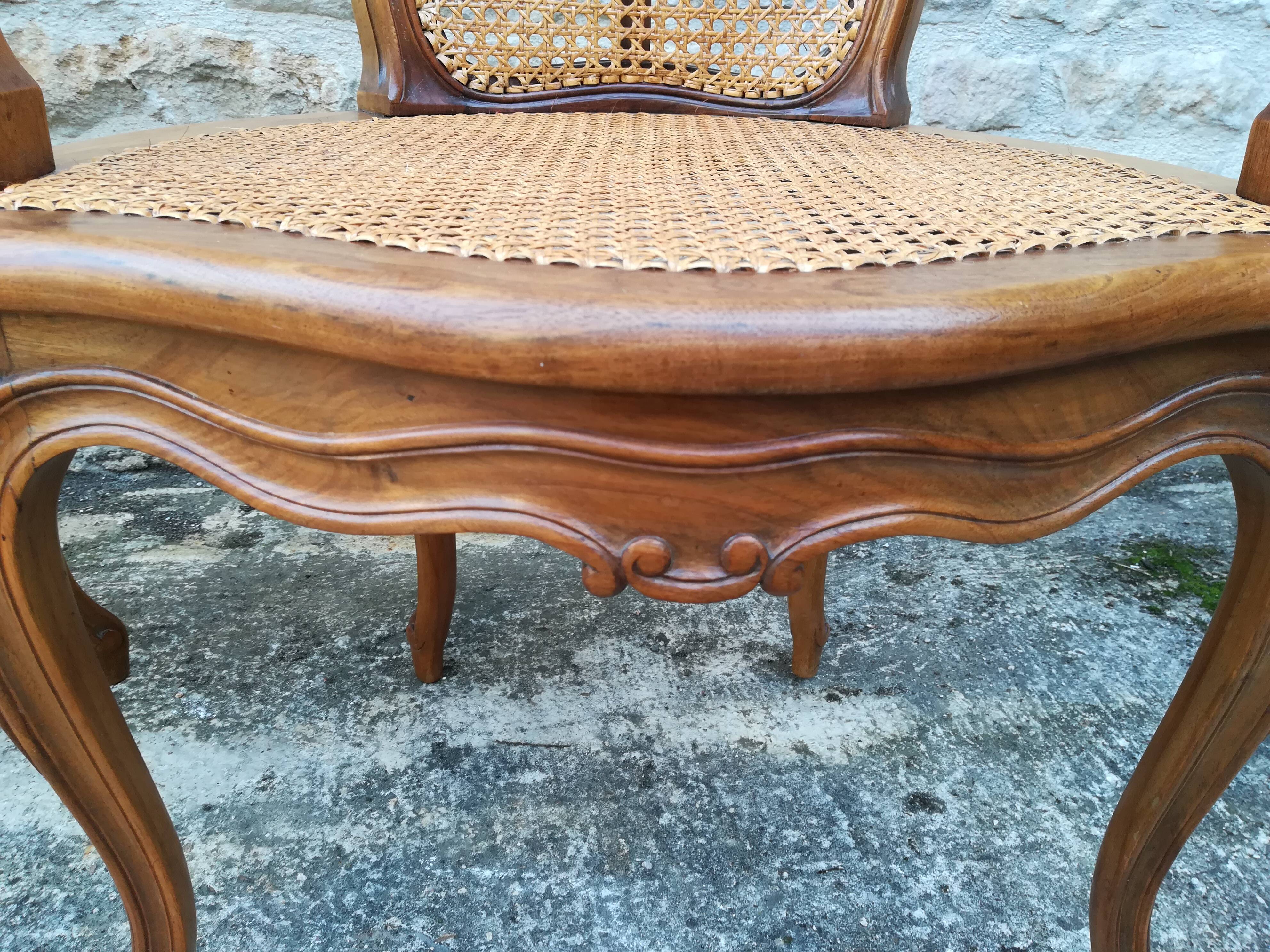 Louis xv style canne chairs