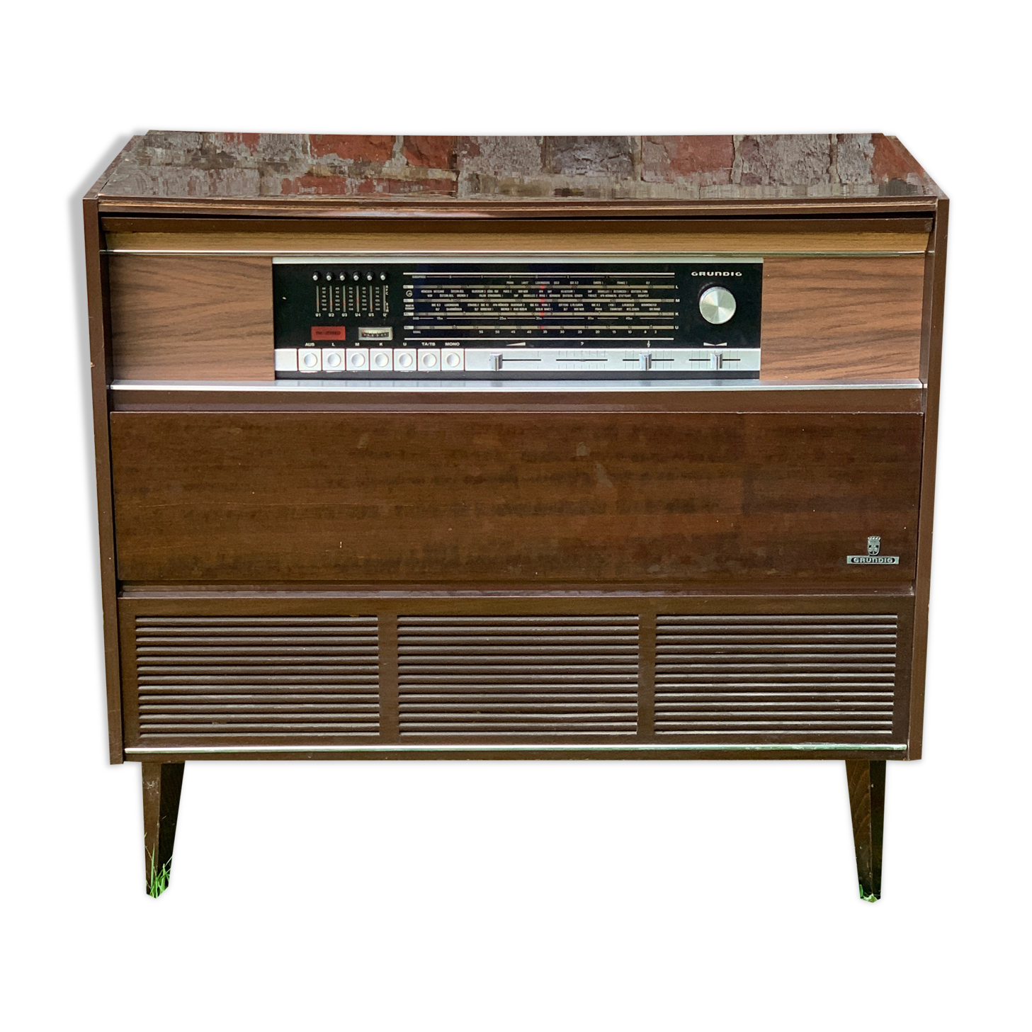 Meuble radio vinyle hi-fi Grundig