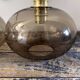 Pair of smoked glass wall lights