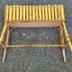 Vintage plant stand in rattan and bamboo, Bohemian 1970s.